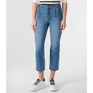 Karl Lagerfeld Pants Womens Size 6 Sailor Jeans Cropped Coastal Luxury Denim